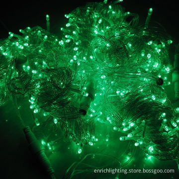 Green LED Fairy String Light, 10 Meters 100 Bulbs, AC 220/110V, IP44, 6W Power, 50,000 Hours